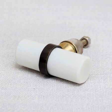 White Tube Stone Drawer Knob